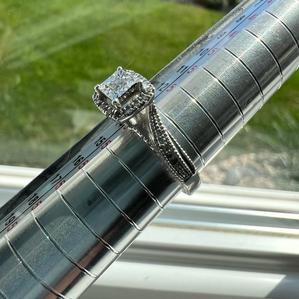 Affinity Diamonds Sterling Silver Engagement Ring - image 8